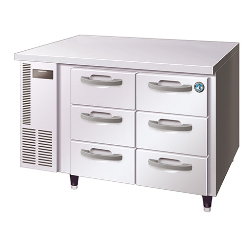270L 6 Drawer 100mm Deep Gastronorm Underbench Freezer on castors