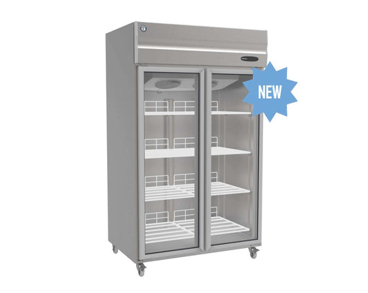 1,119L Glass Door Fridge 2 Door