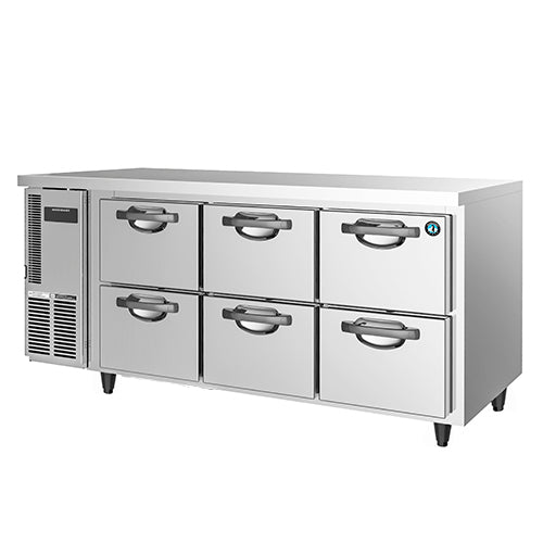 404L 6 Drawer 150mm Deep Gastronorm Underbench Refrigerator on castors